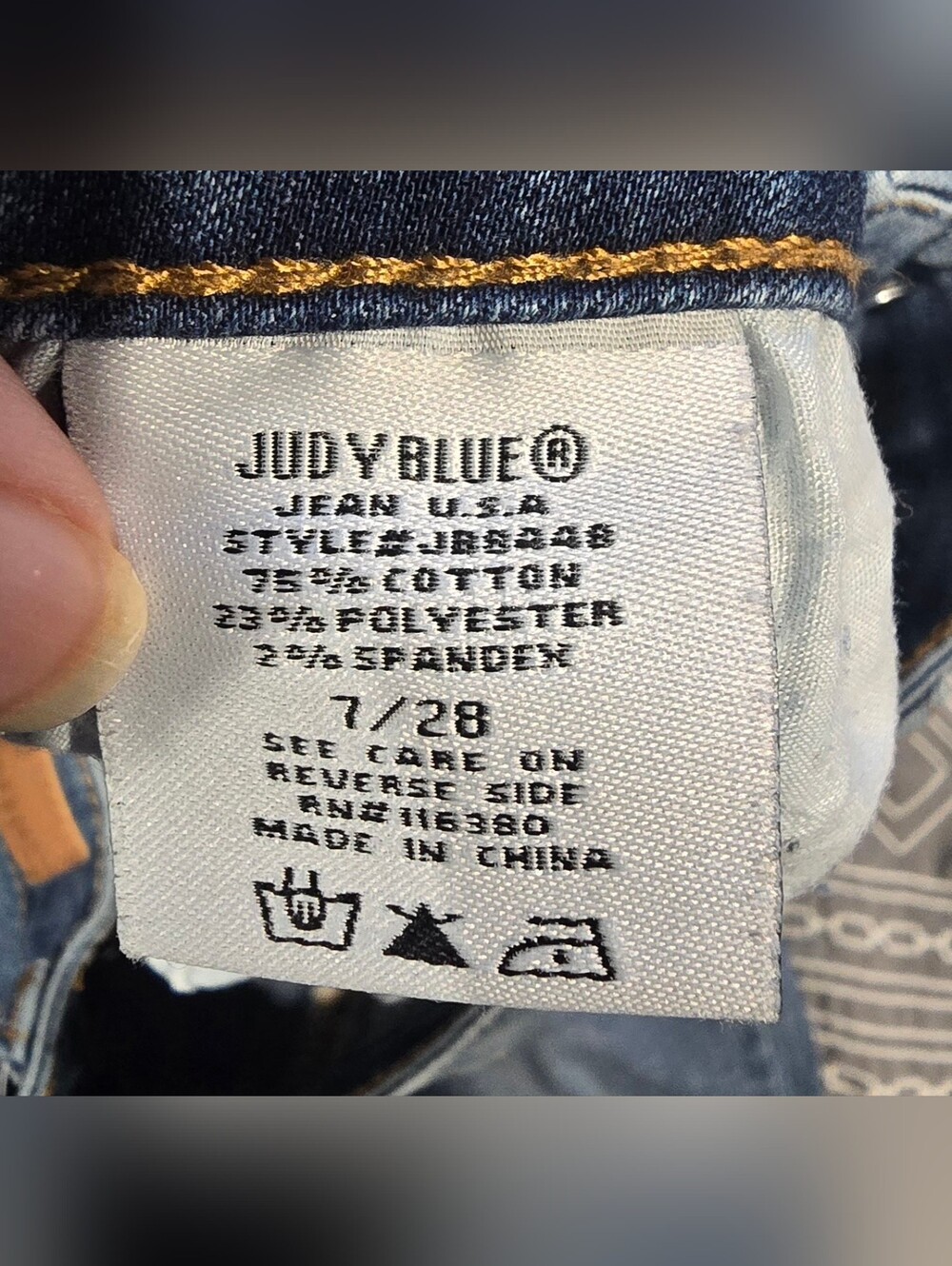 Judy Blue Distressed Skinny Jeans Size 7/28 - Picture 8 of 8